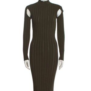 McQ Alexander McQueen Mock Neck Midi Length Dress Size: M
